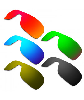 Hkuco Mens Replacement Lenses For Oakley Turbine Rotor Red/Blue/Black/Emerald Green/Bronze Sunglasses