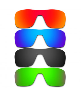 Hkuco Mens Replacement Lenses For Oakley Turbine Rotor Red/Blue/Black/Emerald Green Sunglasses