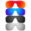Hkuco Mens Replacement Lenses For Oakley Turbine Rotor Red/Blue/Black/Titanium Sunglasses
