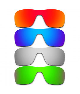 Hkuco Mens Replacement Lenses For Oakley Turbine Rotor Red/Blue/Titanium/Emerald Green Sunglasses