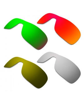 Hkuco Mens Replacement Lenses For Oakley Turbine Rotor Red/Titanium/Emerald Green /Bronze Sunglasses