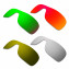 Hkuco Mens Replacement Lenses For Oakley Turbine Rotor Red/Titanium/Emerald Green /Bronze Sunglasses