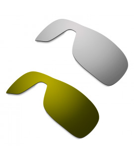 Hkuco Mens Replacement Lenses For Oakley Turbine Rotor Sunglasses Titanium Mirror/Bronze Polarized