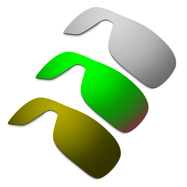 Hkuco Mens Replacement Lenses For Oakley Turbine Rotor Titanium/Emerald Green /Bronze Sunglasses