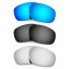 Hkuco Mens Replacement Lenses For Oakley Racing Jacket Blue/Black/Titanium Sunglasses