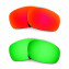 Hkuco Mens Replacement Lenses For Oakley Racing Jacket Red/Emerald Green Sunglasses