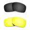 Hkuco Mens Replacement Lenses For Oakley Fives 3.0 Black/24K Gold Sunglasses