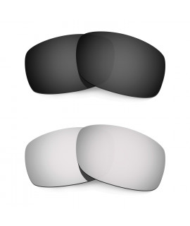 Hkuco Mens Replacement Lenses For Oakley Fives 3.0 Black/Titanium Sunglasses