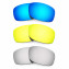 Hkuco Mens Replacement Lenses For Oakley Fives 3.0 Blue/24K Gold/Titanium Sunglasses