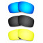 Hkuco Mens Replacement Lenses For Oakley Fives 3.0 Blue/Black/24K Gold Sunglasses