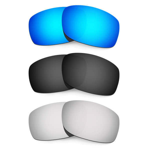 Hkuco Mens Replacement Lenses For Oakley Fives 3.0 Blue/Black/Titanium Sunglasses