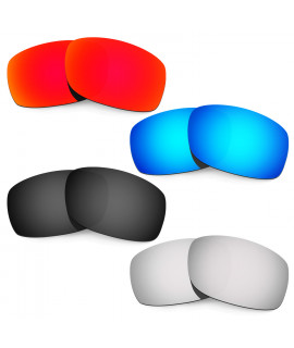 Hkuco Mens Replacement Lenses For Oakley Fives 3.0 Red/Blue/Black/Titanium Sunglasses