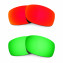 Hkuco Mens Replacement Lenses For Oakley Fives 3.0 Red/Emerald Green Sunglasses