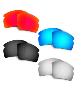 Hkuco Mens Replacement Lenses For Oakley Flak 2.0 Red/Blue/Black/Titanium Sunglasses
