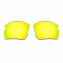 Hkuco Mens Replacement Lenses For Oakley Flak 2.0 Blue/24K Gold/Emerald Green Sunglasses