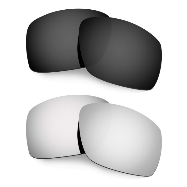 Hkuco Mens Replacement Lenses For Oakley Big Taco Black/Titanium Sunglasses