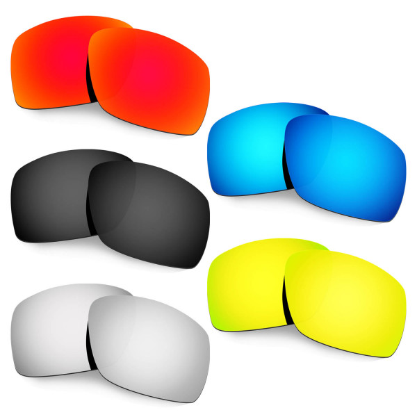 Hkuco Mens Replacement Lenses For Oakley Big Taco Red/Blue/Black/24K Gold/Titanium Sunglasses