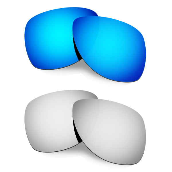 Hkuco Mens Replacement Lenses For Oakley Dispatch 2 Blue/Titanium Sunglasses