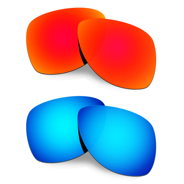 Hkuco Mens Replacement Lenses For Oakley Dispatch 2 Red/Blue Sunglasses