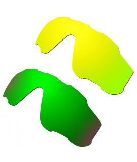 Hkuco Mens Replacement Lenses For Oakley Jawbreaker 24K Gold/Emerald Green Sunglasses