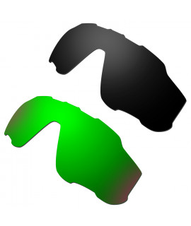 Hkuco Mens Replacement Lenses For Oakley Jawbreaker Black/Emerald Green Sunglasses