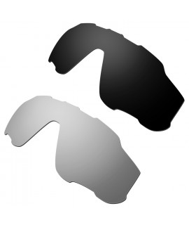 Hkuco Mens Replacement Lenses For Oakley Jawbreaker Black/Titanium Sunglasses