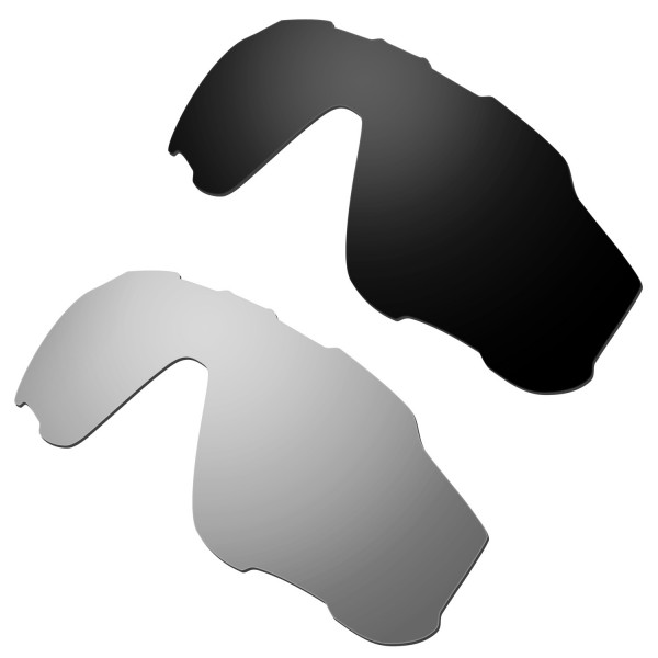 Hkuco Mens Replacement Lenses For Oakley Jawbreaker Black/Titanium Sunglasses