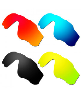 Hkuco Mens Replacement Lenses For Oakley Jawbreaker Red/Blue/Black/24K Gold Sunglasses