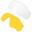 Hkuco Mens Replacement Lenses For Oakley Jawbreaker Sunglasses Transparent/Transparent Yellow Polarized
