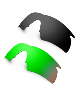 Hkuco Mens Replacement Lenses For Oakley M Frame Hybrid Black/Emerald Green Sunglasses
