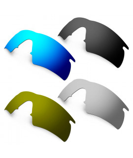 Hkuco Mens Replacement Lenses For Oakley M Frame Hybrid Blue/Black/Titanium/Bronze Sunglasses