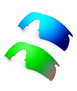 Hkuco Mens Replacement Lenses For Oakley M Frame Hybrid Blue/Green Sunglasses