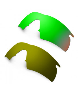 Hkuco Mens Replacement Lenses For Oakley M Frame Hybrid Sunglasses Emerald Green/Bronze Polarized