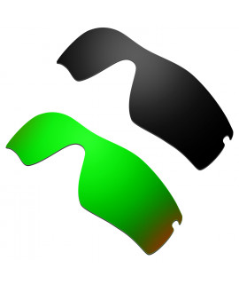 Hkuco Mens Replacement Lenses For Oakley Radar Path Black/Emerald Green Sunglasses