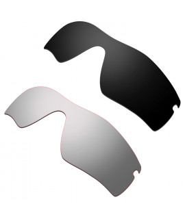 Hkuco Mens Replacement Lenses For Oakley Radar Path Black/Titanium Sunglasses