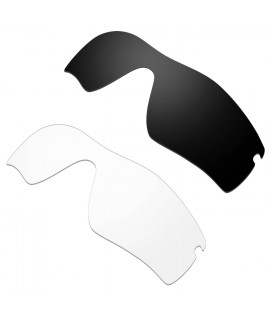 Hkuco Mens Replacement Lenses For Oakley Radar Path Sunglasses Black/Transparent Polarized
