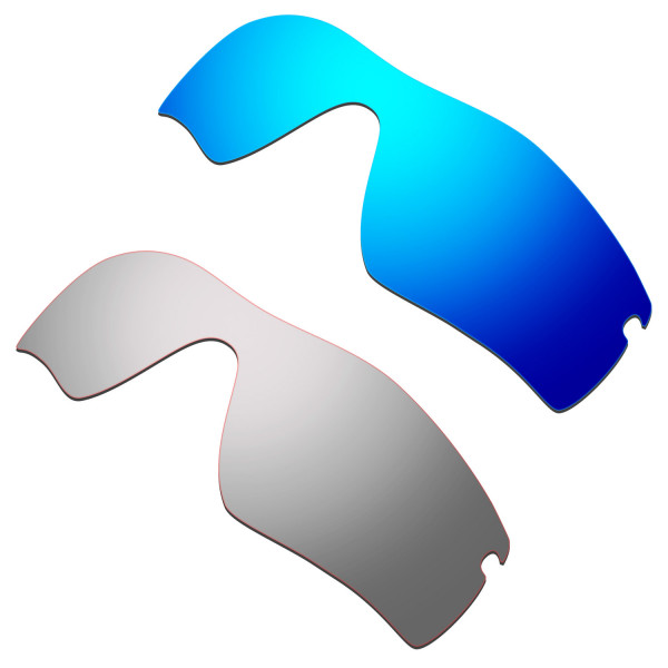 Hkuco Mens Replacement Lenses For Oakley Radar Path Blue/Titanium Sunglasses