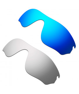 Hkuco Mens Replacement Lenses For Oakley RadarLock Pitch Blue/Titanium Sunglasses