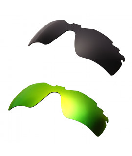 Hkuco Mens Replacement Lenses For Oakley Radar Path-Vented Black/Emerald Green Sunglasses