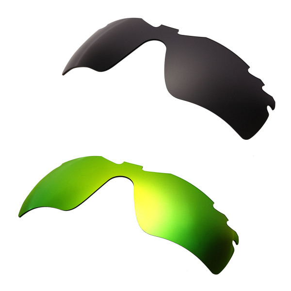 Hkuco Mens Replacement Lenses For Oakley Radar Path-Vented Black/Emerald Green Sunglasses