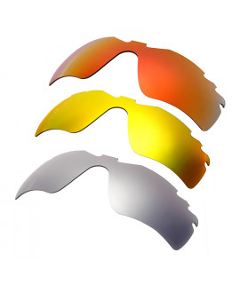 Hkuco Mens Replacement Lenses For Oakley Radar Path-Vented Red/24K Gold/Titanium Sunglasses