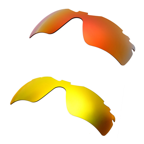 Hkuco Mens Replacement Lenses For Oakley Radar Path-Vented Red/24K Gold Sunglasses