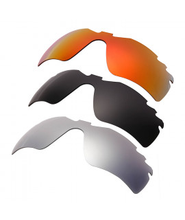 Hkuco Mens Replacement Lenses For Oakley Radar Path-Vented Red/Black/Titanium Sunglasses