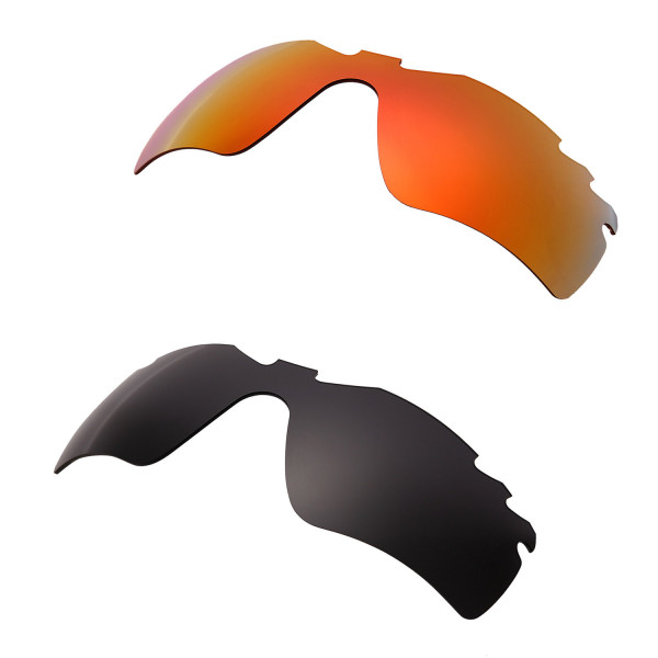Hkuco Mens Replacement Lenses For Oakley Radar Path-Vented Red/Black Sunglasses