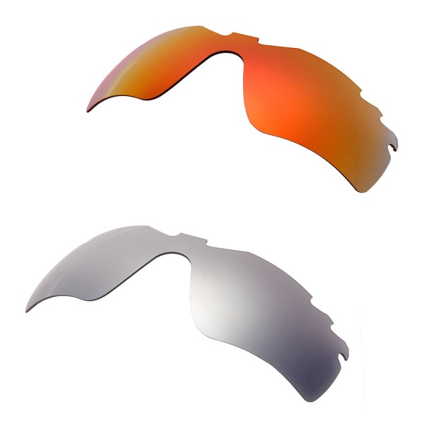 Hkuco Mens Replacement Lenses For Oakley Radar Path-Vented Red/Titanium Sunglasses