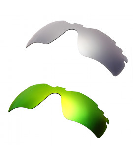 Hkuco Mens Replacement Lenses For Oakley Radar Path-Vented Titanium/Emerald Green  Sunglasses