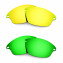 Hkuco Mens Replacement Lenses For Oakley Fast Jacket 24K Gold/Emerald Green Sunglasses