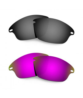 Hkuco Mens Replacement Lenses For Oakley Fast Jacket Sunglasses Black/Purple Polarized