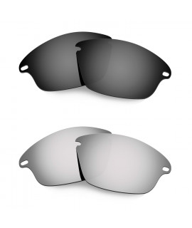 Hkuco Mens Replacement Lenses For Oakley Fast Jacket Black/Titanium Sunglasses