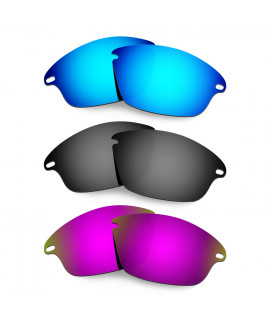 Hkuco Mens Replacement Lenses For Oakley Fast Jacket Blue/Black/Purple Sunglasses